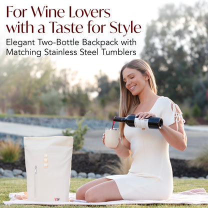 Two Bottle Rolltop Wine Backpack