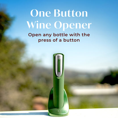 Rechargeable Electric Wine Bottle Opener with Charging Base & Foil Cutter