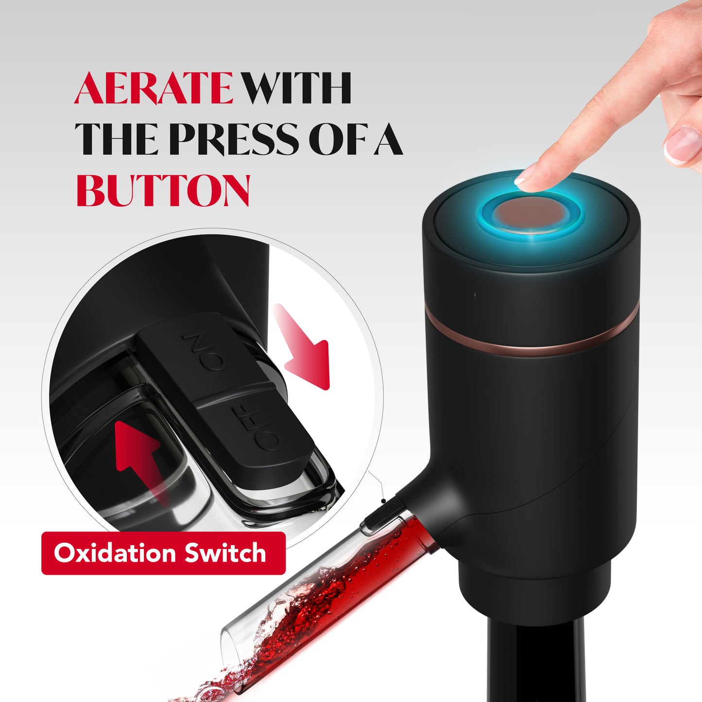 Electric Wine Aerator and Dispenser Set