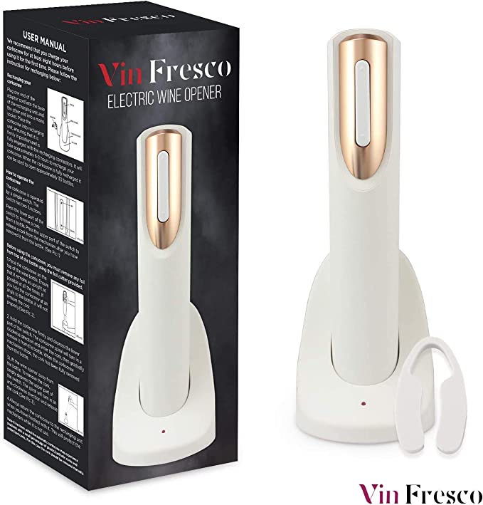 Rechargeable Electric Wine Bottle Opener with Charging Base Foil